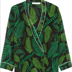 RIXO Mary-Cate printed crepe de chine silk top SM